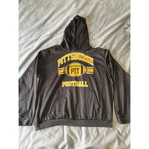 Pittsburgh Football Hoodie Black Yellow Graphic Sweatshirt Mens Large PIT
